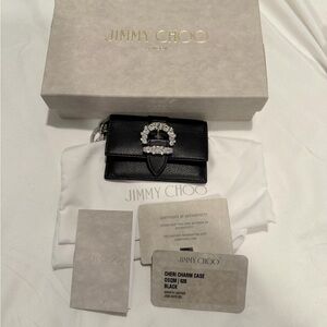 Jimmy Choo Black Crystal Buckle Case